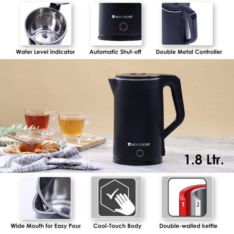 COOL-TOUCH Electric Kettle, 1500 W, 1.8 L, 1 Years Warranty - Image 5