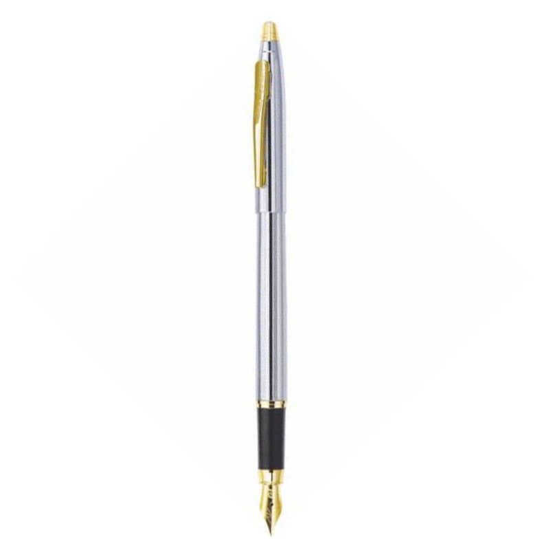 Pierre Cardin Kriss White & Gold Finish Exclusive Fountain Pen - Blue, Pack Of 1
