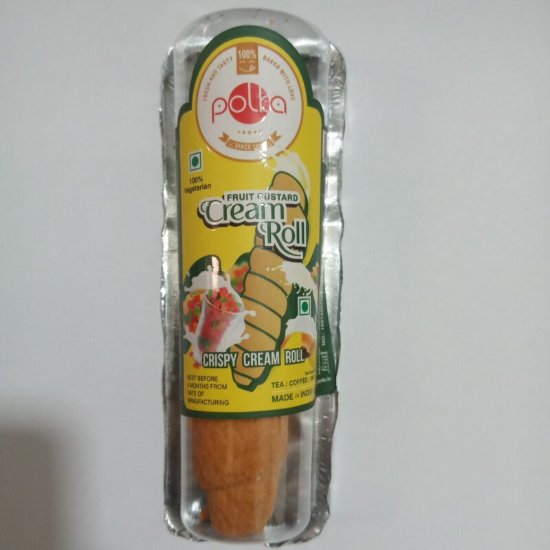 25x Polba Fruit Custard Crispy Cream Roll, 45 g (Pack of25) - Image 2