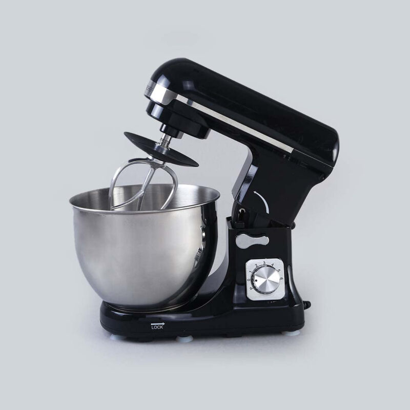 Crimson Edge Die-Cast Metal Kitchen Stand Mixer and Beater with 6 Speed Settings | 1000W Powerful Copper Motor | 5L SS Bowl | Whisking Cone, Mixing Beater, Dough Hook Attachments & Splash Guard | Home Cooks & Professional Bakers | 3 Year Warranty | Black - Image 29