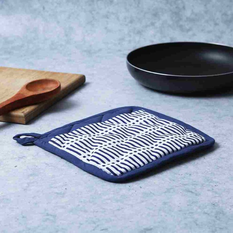Como Pot holder with pocket - Blue - Image 8