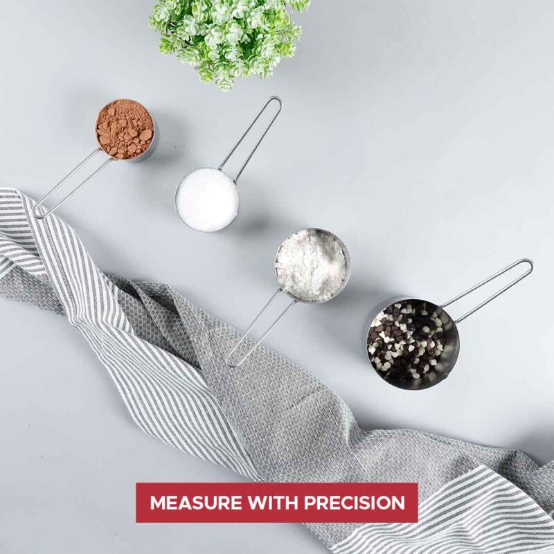 Ambrosia Stainless Steel Measuring Cups - Set of 4 - Image 7