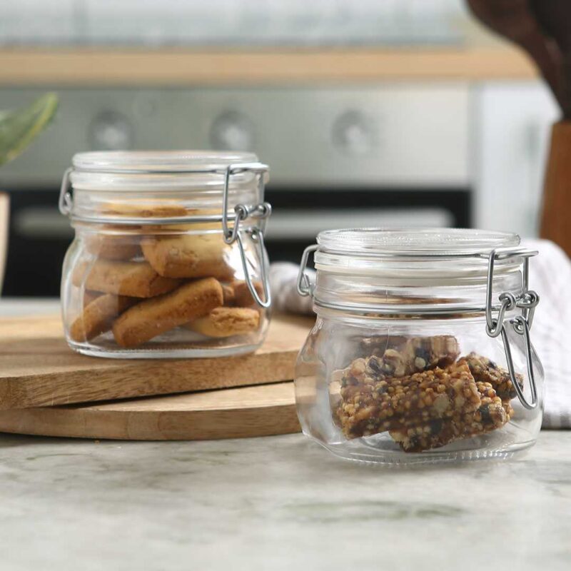 Bormioli Fido 2 Pc Set Glass Jar Container Small - Image 6