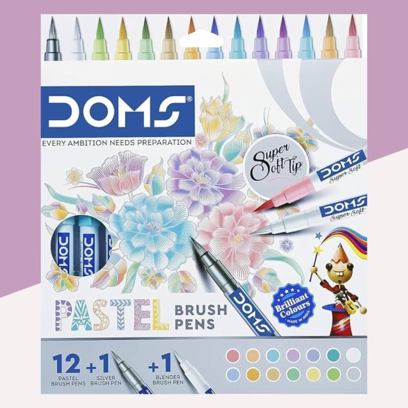 Doms Pastel Super Soft Tip Brush Pen Set ( Pack of 14 )