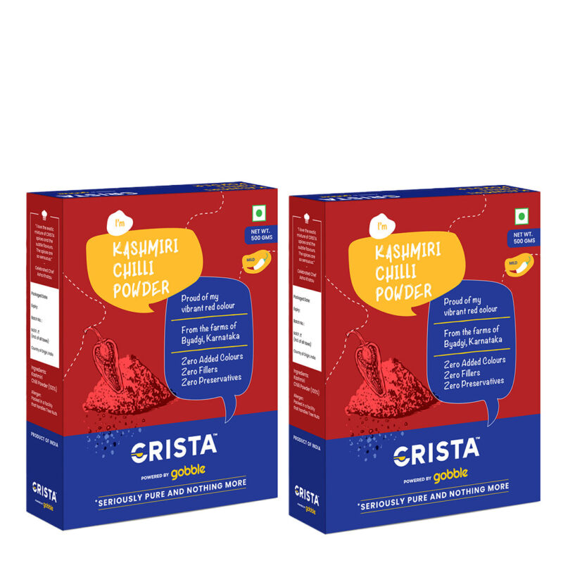 CRISTA Kashmiri Chilli Powder Combo Pack (1 Kg)