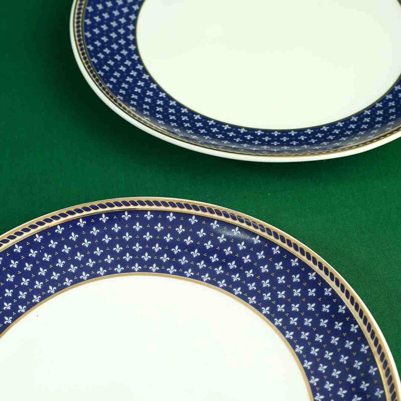 Sicilia Fine Bone China 8" Quarter Plate - Royal Blue - Set of 2 pcs
