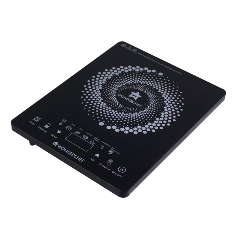 Easy Cook Hot Plate Infrared Cooktop with Feather Touch Control & 6 Power Settings|2200 Watt Induction Cooktop|Pre-set Menus for Soups, Curries, Dals, Saute Masala|Crystal Glass Top Surface| LED Digital Panel | Smart Touch Buttons| 1 Year Warranty - Image 2