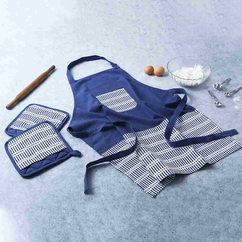 Como Pot holder with pocket - Blue - Image 4