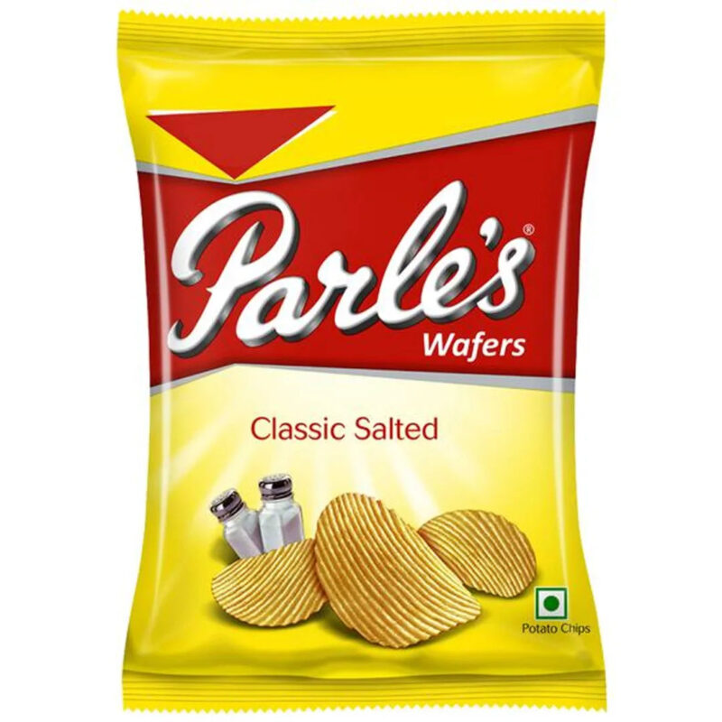 50x Parle Wafers Potato Chips - Classic Salted Flavour, Pack of 15 - 110 g each