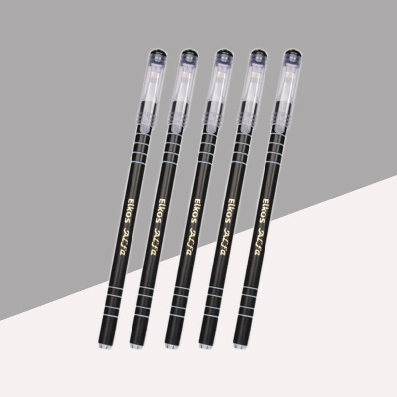 Elkos Alfa Df Ball Pen β Black ( Pack of 5 )