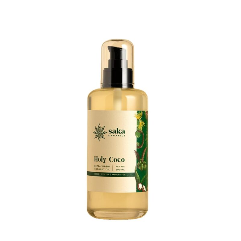 Saka Organics - Holy Coco | Handmade Extra Virgin Coconut Oil | Natural Hair Care for All Hair Types (200 ml)