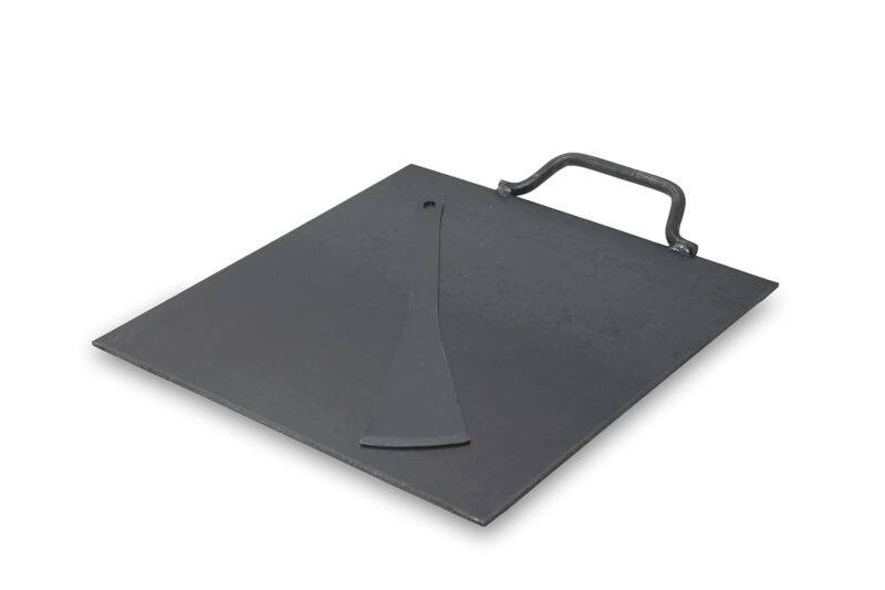 PRINA E-SHOP Cast Iron Tawa/Dosa Tawa/Pan/Kallu/Uthappam Tawa/Flat Tawa/Square Tawa 12 * 12 inch Black