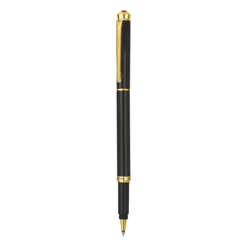 Pierre Cardin Jewel Black Chrome Roller Ball Pen,- Blue, Pack Of 1