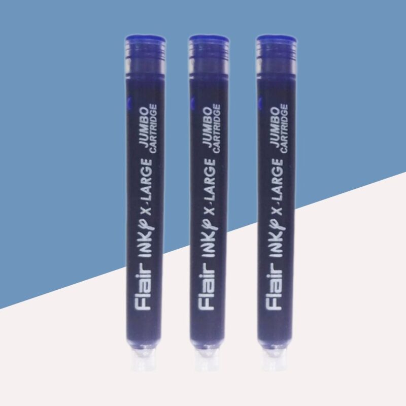 Flair Inky X-Large Jumbo Ink Cartridge - Blue ( Pack of 3 )