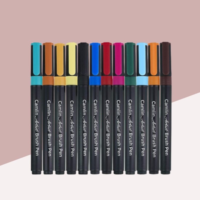 Camlin Artist Brush Pen Vibrant Shades ( Pack Of 12 )