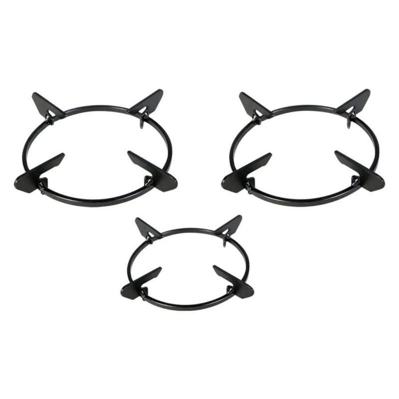 Acura 3 Burner Manual Glass Cooktop | 6mm Toughened Glass Cooktop | Stainless Steel Drip tray | Anti-Skid Legs | Large Pan support | Manual Ignition | Black steel frame | 2 Year Warranty | Black - Image 4