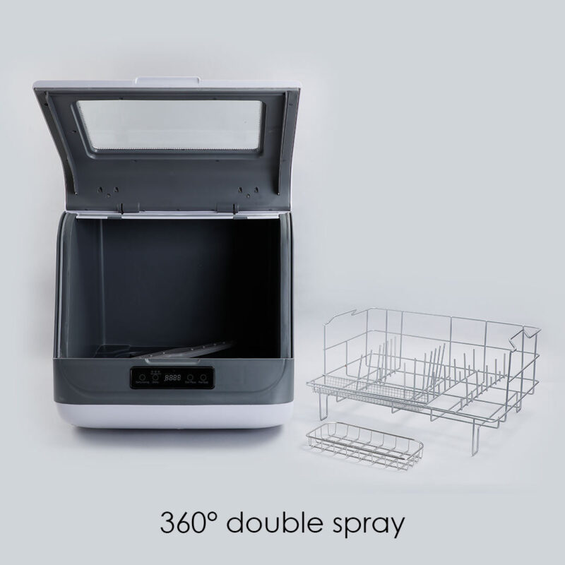 CounterTop Dishwasher, 1250W, 72°C High Temperature Sterilization, 360°Double Spray, Effective Drying System, Portable, 9L - Image 4