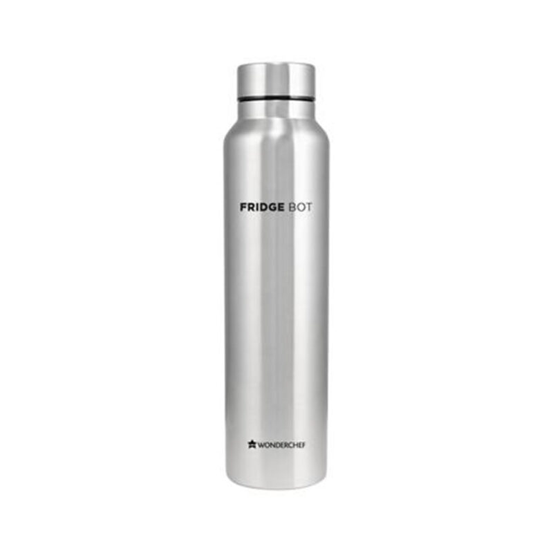 Wonderchef Renewed Stainless Steel Fridge-Bot 1000 ml Each | Pack of 2 | Single wall | Non-insulated | 304 Stainless Steel | Non Toxic | BPA free | Rust Free | Spill and Leak proof | Light weight | 1 Year Warranty - Image 7