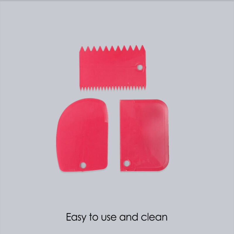 Ambrosia Cake Scrapers (3-in-1)- Pink - Image 3