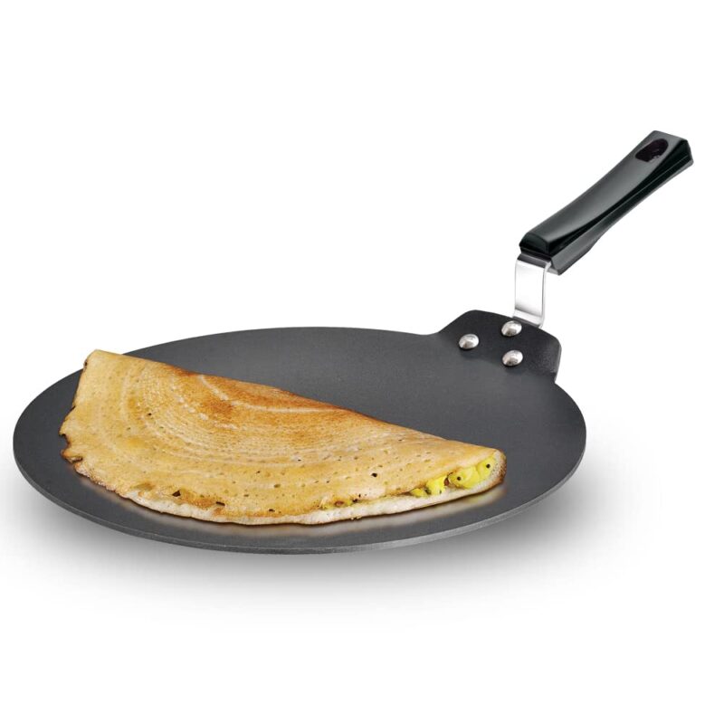 Hawkins Futura 28 cm Dosa Tava, Non Stick Dosa Tawa, Small Dosa Tawa (NDT28) (Black)