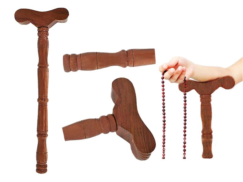 BITONA® Wooden Danda, teki T Shaped Yoga Danda, Mala jaap Hand Stand, Meditation Stick, Wooden Staff, Traditional, Indian Stick Used by Rishi Yogi(1 Stick only)