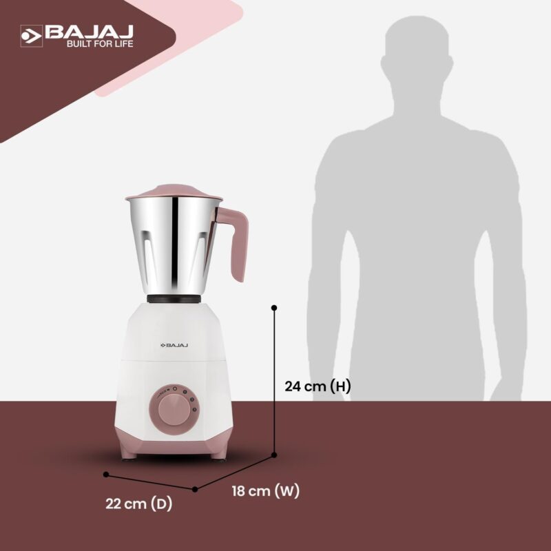 Bajaj Ninja Series Stella 750W Mixer Grinder with 4 Jar, White - Image 2