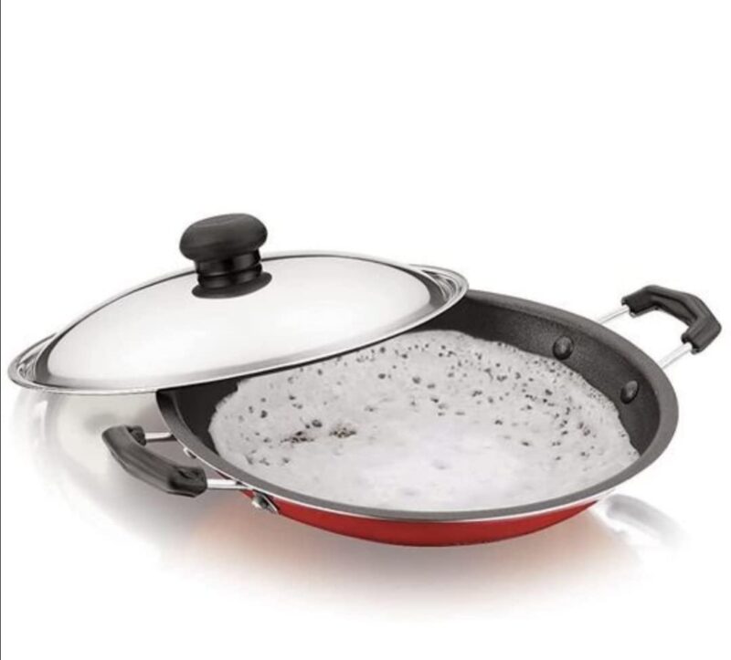 DARAZ Nonstick Appachatti/Appachetty with Stainless Steel Lid