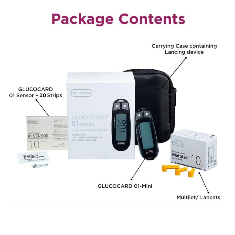 ARKRAY Max 01 Mini Blood Glucose Monitor with 10 Strips | Japanese Technology - Image 6