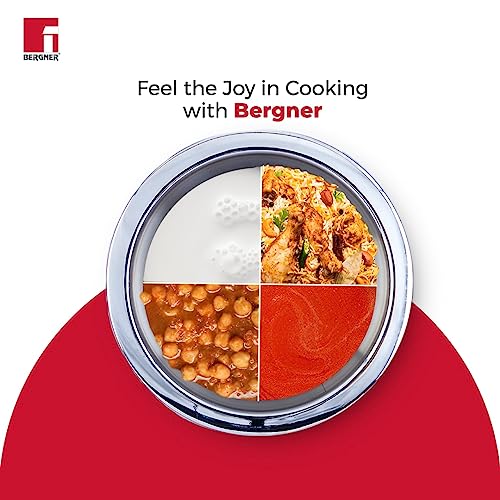BERGNER Tripro Triply Stainless Steel Tope/Patila with Stainless Steel Lid, 16 cm, 2.1 Litre, Induction Base, Silver - Image 3