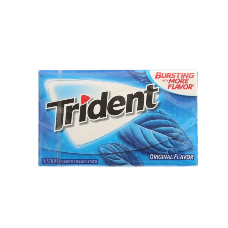 Trident Sugar Free Chewing Gum Original Flavor 14 Sticks, 26 G