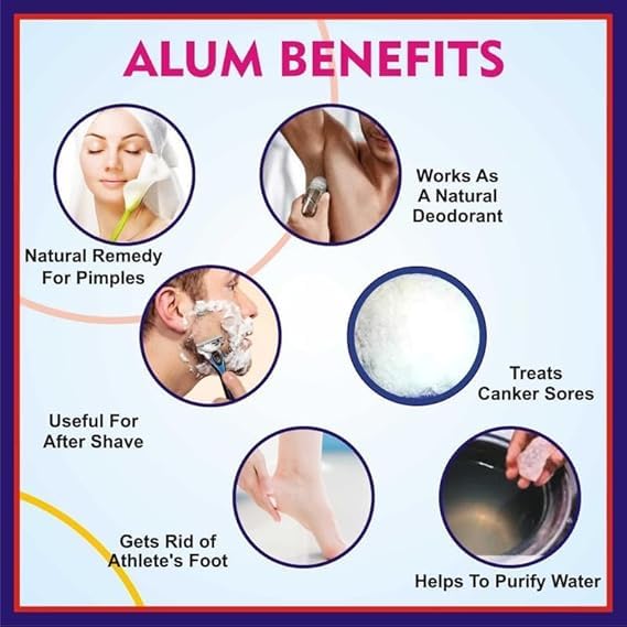 100% Organic Alum Stone, Fitkari Stone, Phitkari, White Crystak Stones, Fitkari (400gm) - Image 6