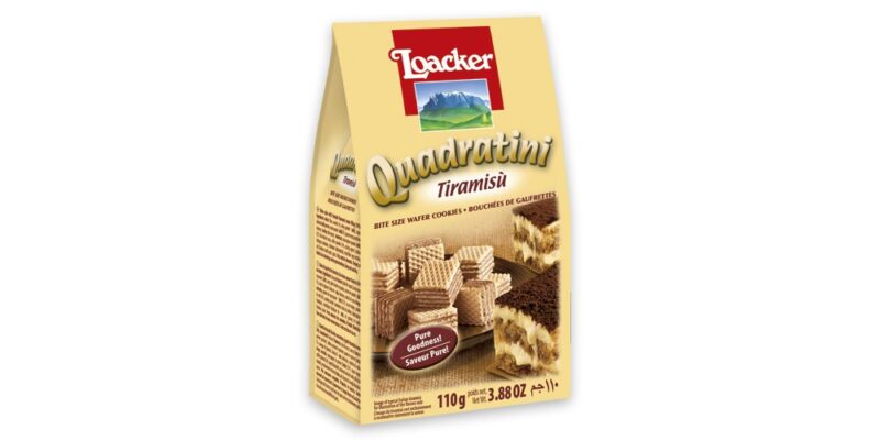 Loacker Quadratini Tiramisu Wafers, 110g