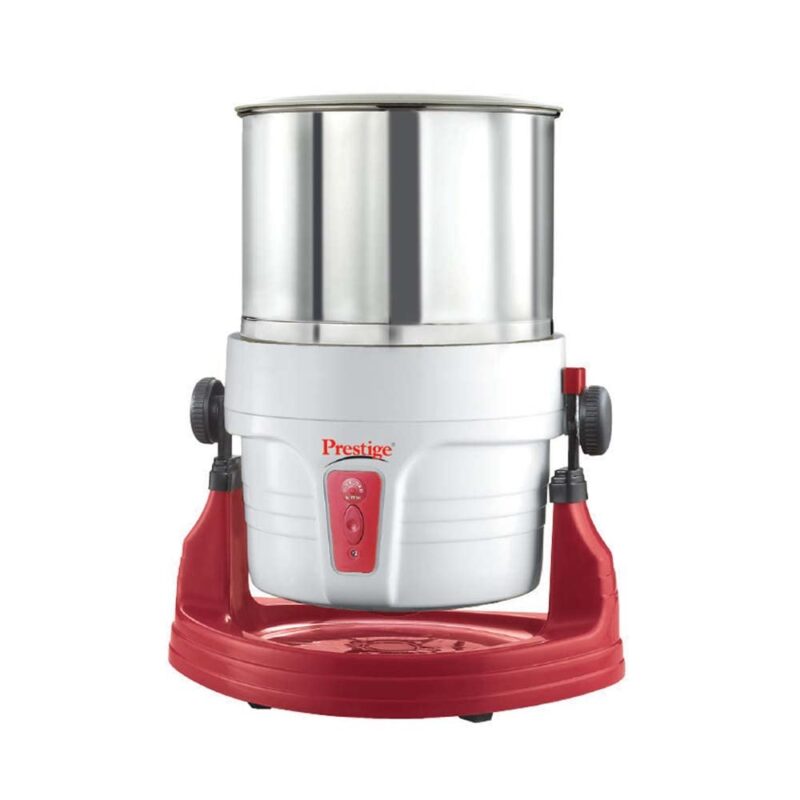 Prestige Stainless Steel Wet Grinder Pwg 01 (200 Watts) With Tilting Drum, Cocunut Scraper And Atta Kneader Attachment