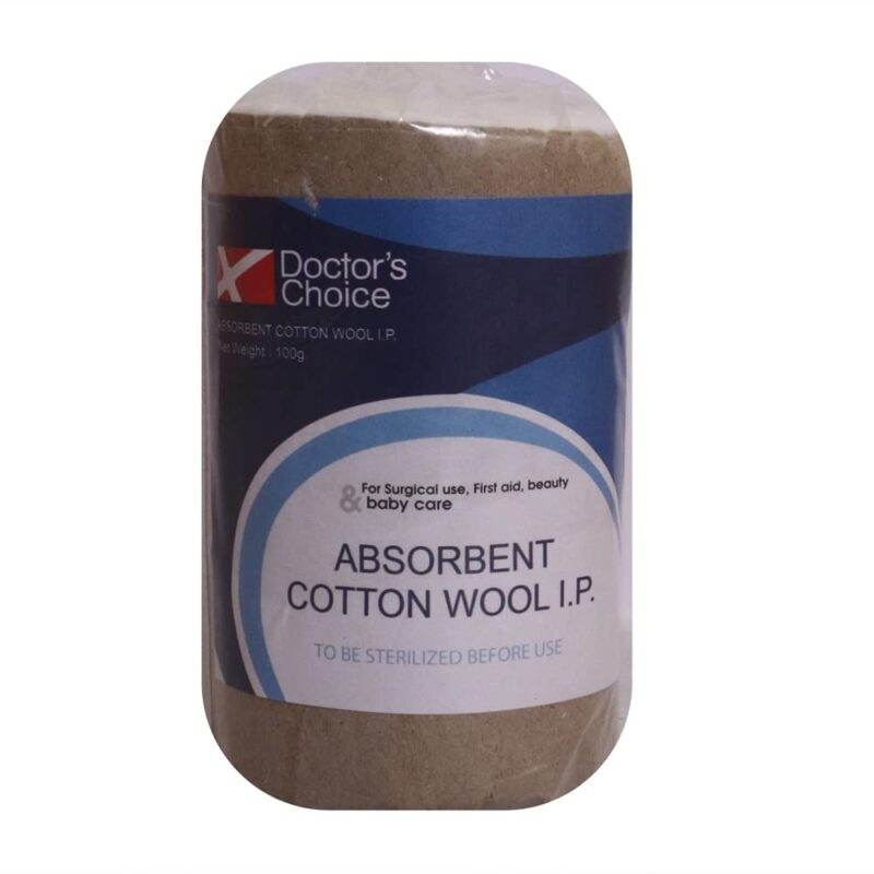Doctor's Choice Absorbent Cotton Wool I.P., 100 gm