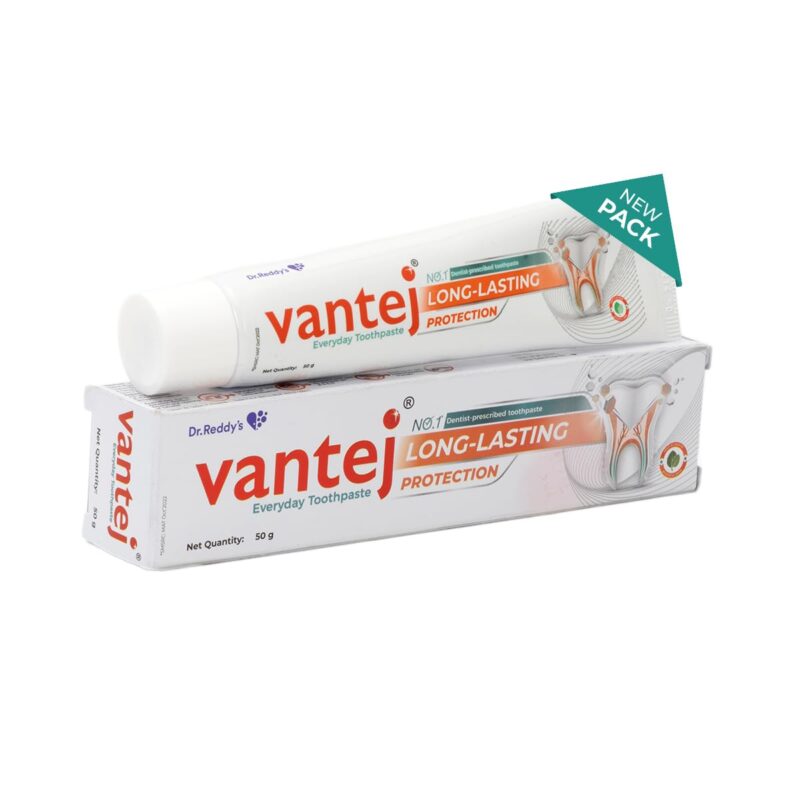 Vantej : Sensitivity Protection Toothpaste | 50 Grams | Gives Long Lasting Sensitivity Protection and Tooth Sensitivity Healing| Nutrition for Teeth| Rebuilds Tooth Enamel | Strengthens Teeth inside out| Dentist Recommended| Vegan Toothpaste | Desensitizi