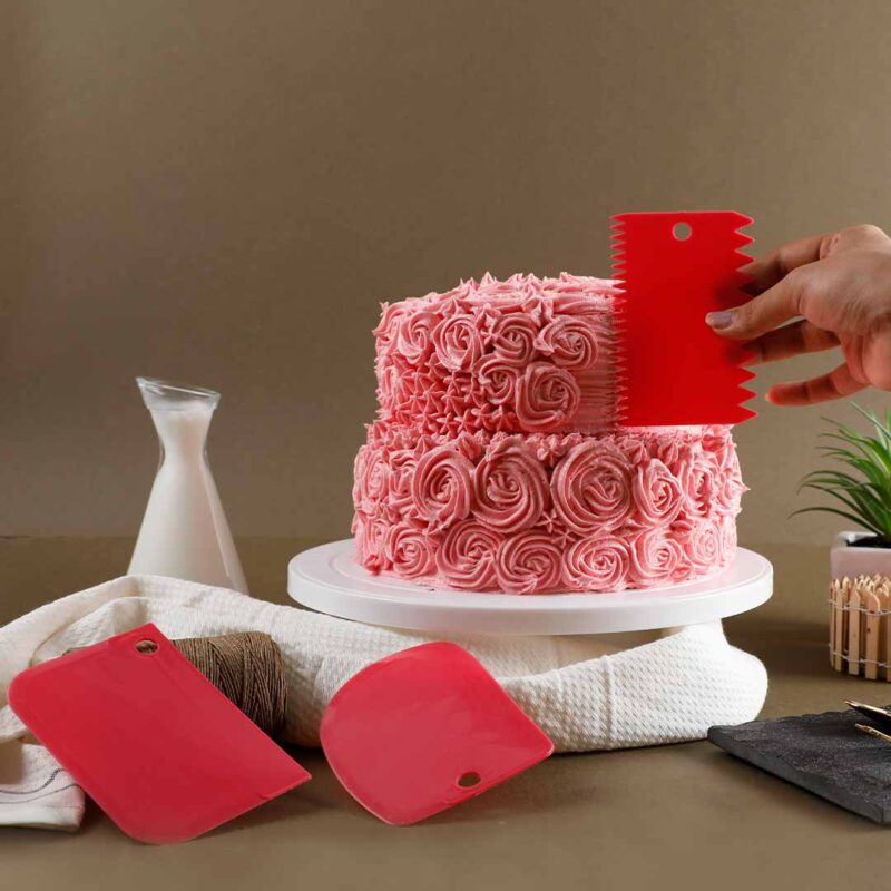 Ambrosia Cake Scrapers (3-in-1)- Pink - Image 4