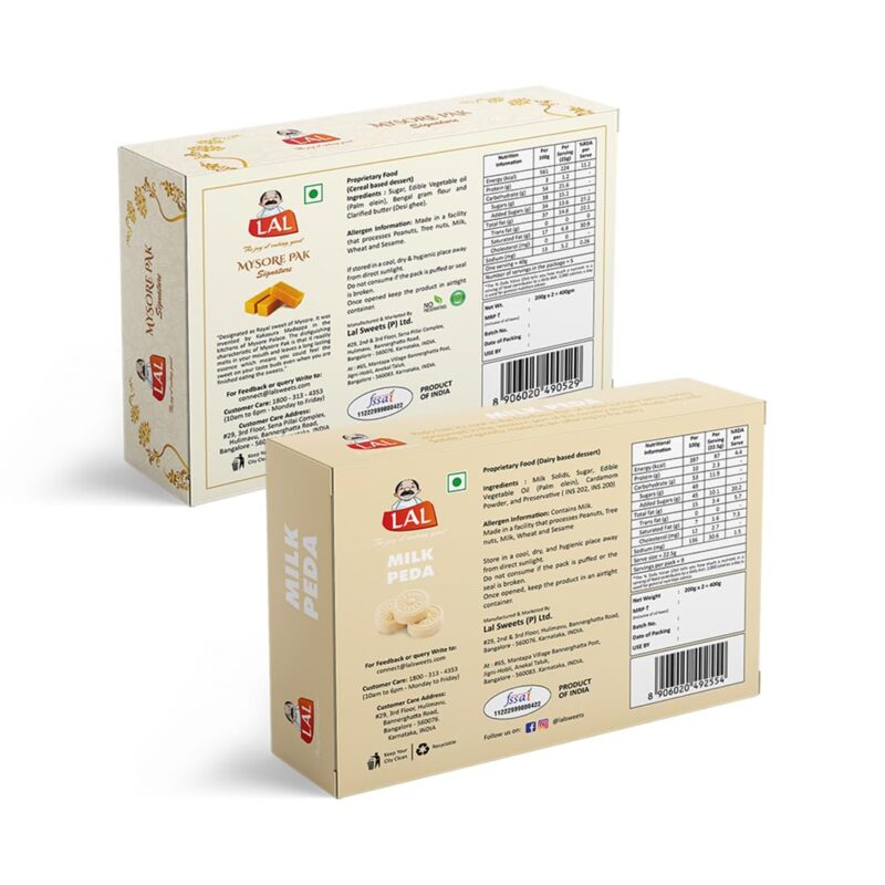 Mysore Pak Signature 400gm & Milk Peda 400gm