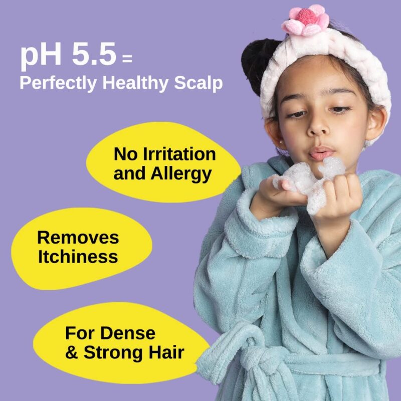 Bare Anatomy Junior Gentle Cleansing Shampoo For Kids from 5-12 Years | Tear-Free & Hypoallergenic pH 5.5 | Coconut Milk Protein, Almond Oil, Vitamin E & Strawberry | SLS & Paraben Free | Vegan -250ml - Image 6