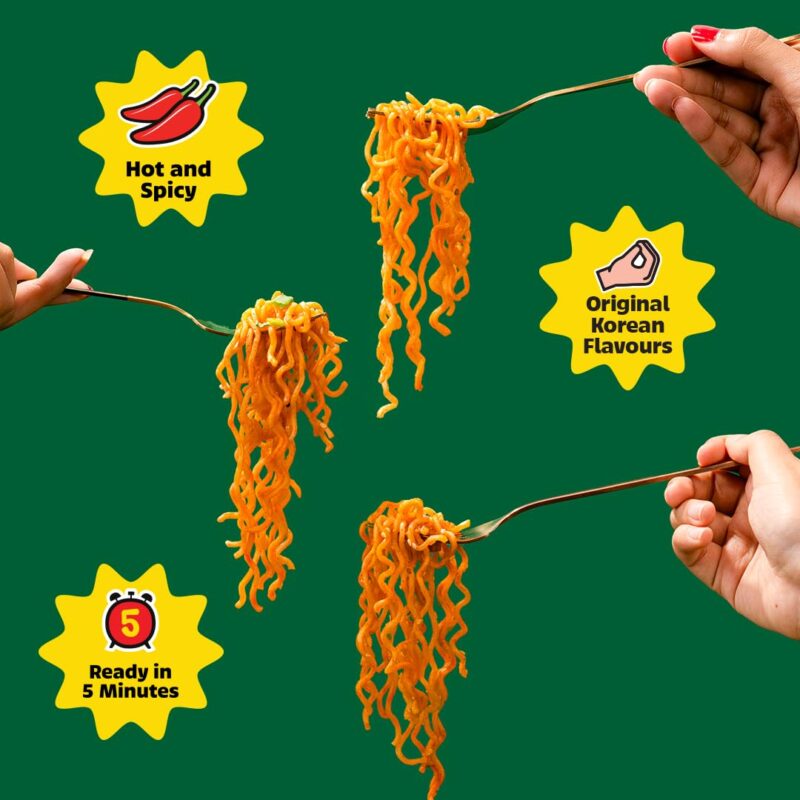 25x Masterchow K-chow Korean Veg Instant Ramen Noodles - 92g each  - Pack of 25 - Image 5