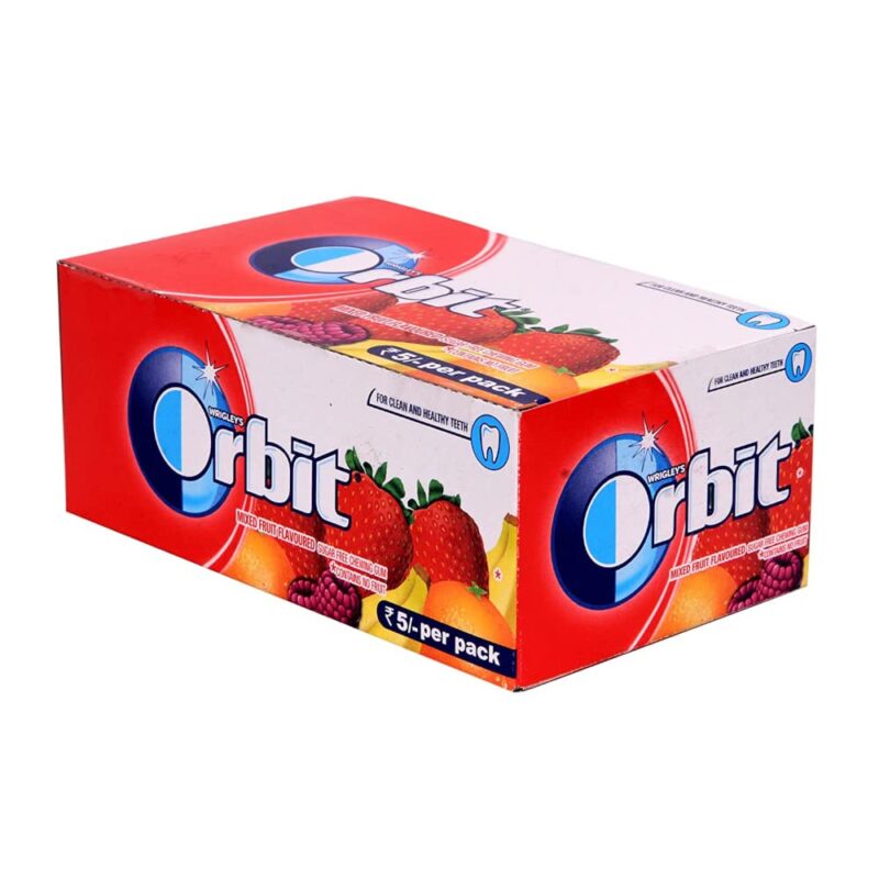 Orbit Sugar Free Mixed Fruit Flavour, 4.4 g each (Pack of 32)
