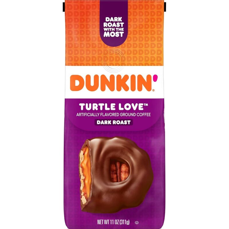 DUNKIN DONUTS Turtle Love Flavored Ground Coffee Dark Roast 311g