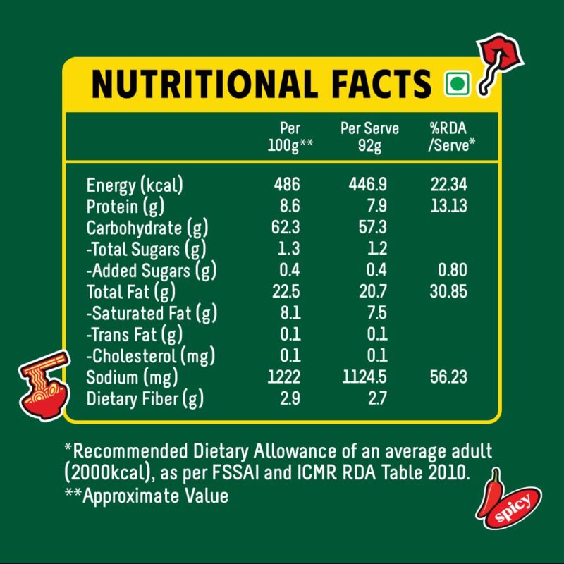 25x Masterchow K-chow Korean Veg Instant Ramen Noodles - 92g each  - Pack of 25 - Image 3