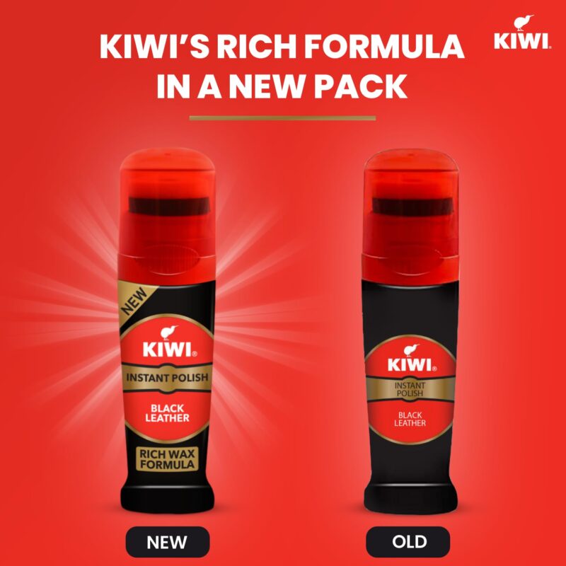 4x Kiwi Instant Polish - Black Leather 75ml each - Pack of 4 - Image 7