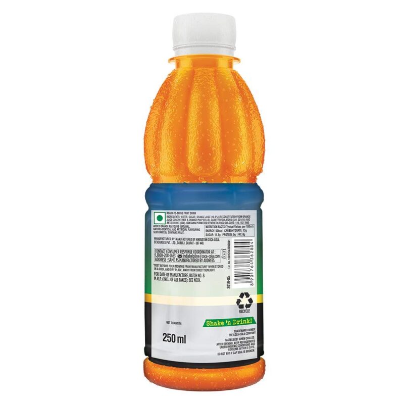 30X Minute Maid Pulpy Orange Juice, 250ml each - Pack of 30 - Image 5