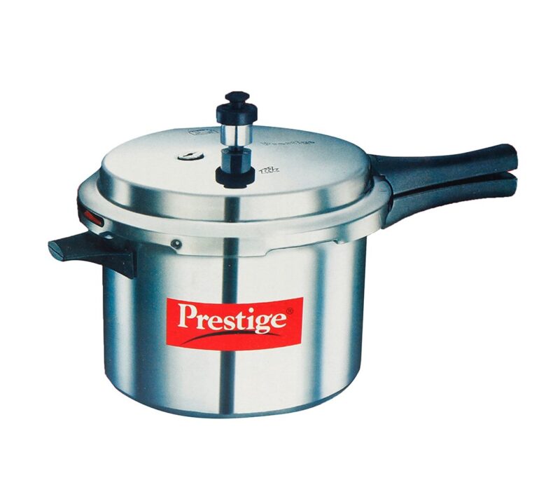 Prestige Popular Virgin Aluminium Precision Weight Valve Outer Lid Pressure Cooker, 3 Liter (Silver)