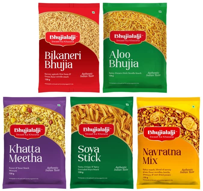 Bhujialalji Namkeen (Combo pack of 5) 750g