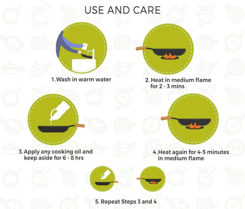 amicus Iron Uttapam Pan Multi Tawa 27 cm, 4 Cavity, Mini Crepe Pan for Snack, Pan Cake, Egg Omelette Maker Tawa,1.1 Kg, Black - Image 3