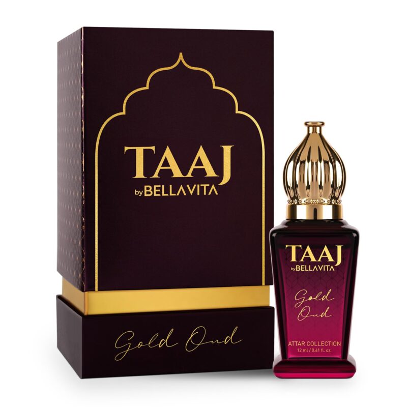 Bella Vita Luxury TAAJ Gold Oud Attar with Caramel, Rose, Jasmine & Orris for Men and Women, Non-Alcoholic Roll On, Long Lasting Fragrance, 12 ML - Image 4