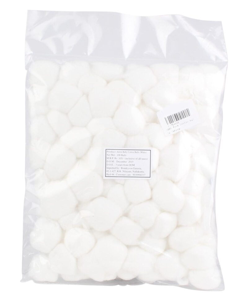 Adore 100% Pure Cotton Balls White - Pack of 100 - Image 2
