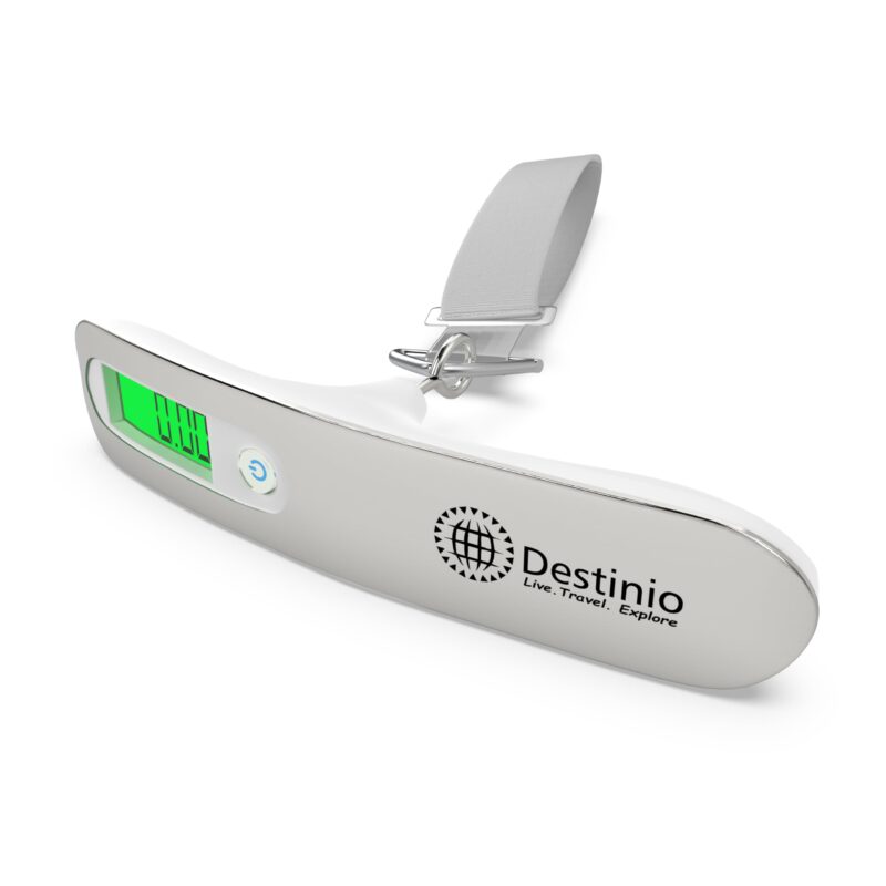 Destinio Metal Luggage Weighing Scale for Flights,Travel, Home, Shop, Gas Cylinder; Portable with 50 kg weight capacity, Hanging Weight Machine for Bags and Baggage (Steel_Destinio-Scale)